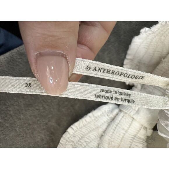 Anthropologie Tiered Maxi Dress White Dress Fit&Flare open back sz 3X - Picture 10 of 15